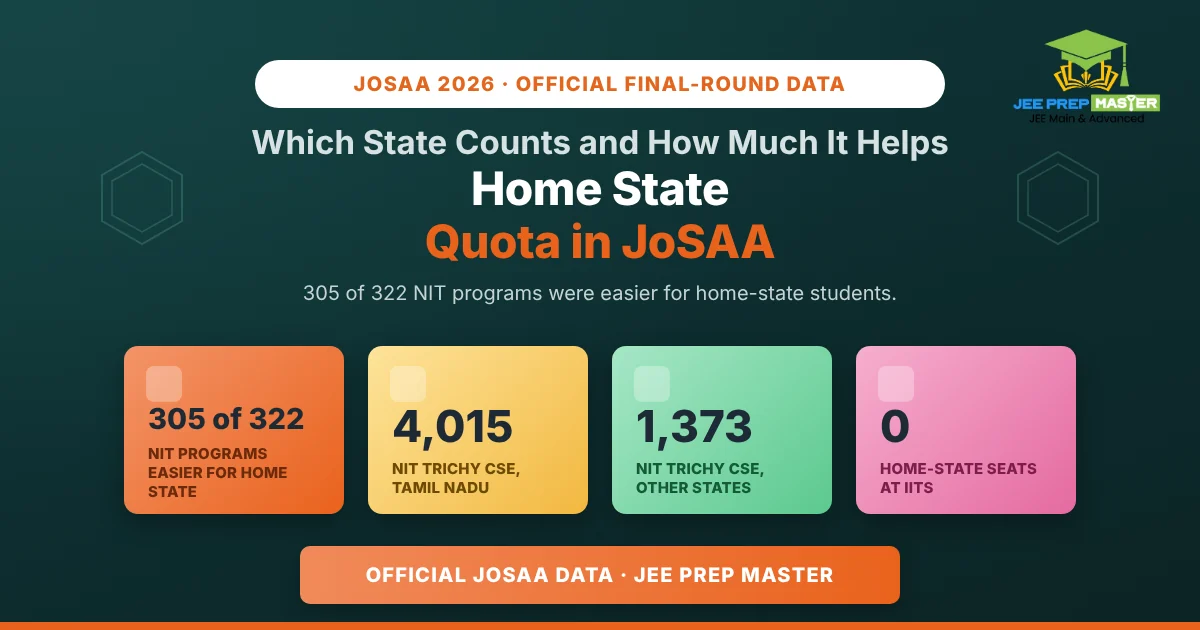 Home State Quota in JoSAA: Which State Counts and How Much It Helps (2026 Data)