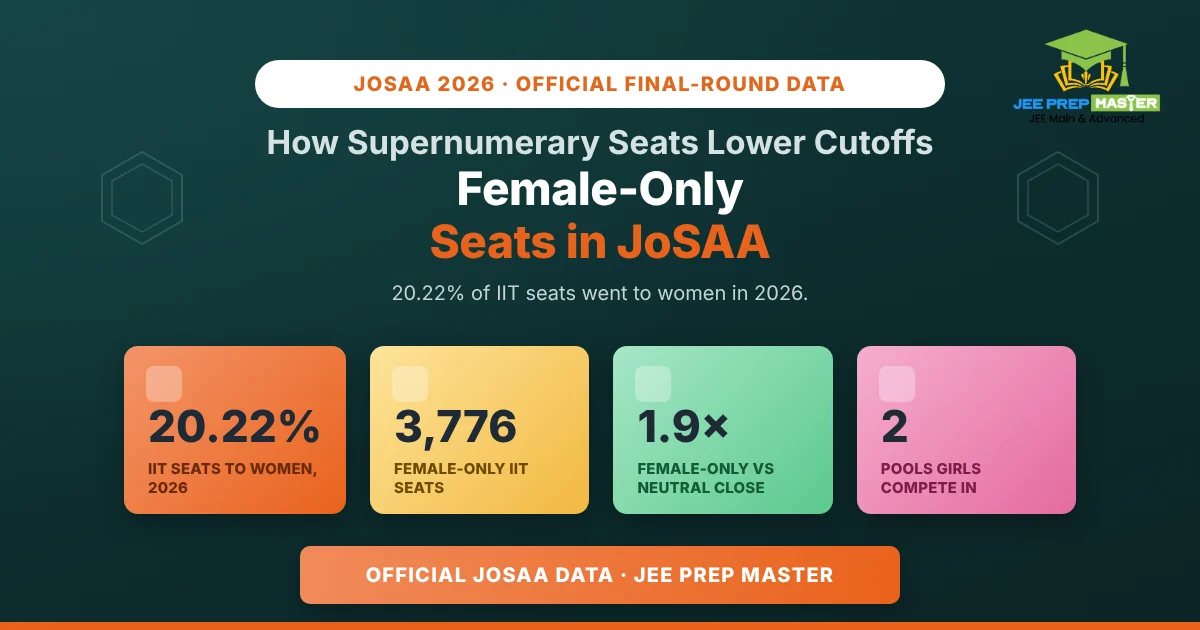 Female-Only Seats in JoSAA: How Supernumerary Seats Lower Cutoffs for Girls (2026 Data)